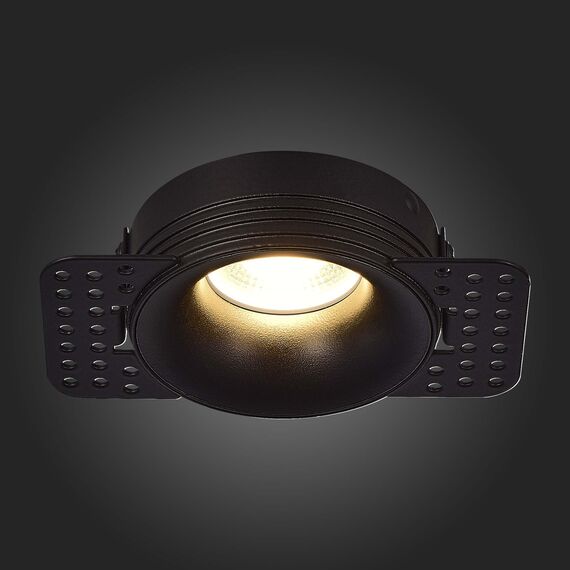 ST218.448.01 Св-к встр. Черный GU10 1*50W  IP20 D78xH30 165-265V Без ламп Встраиваемые светильники, изображение 2