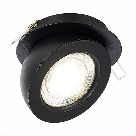 ST654.438.10 Св-к встр. Черный LED 1*10W 3000K 850Lm Ra>90 38° IP20 D109xH60 180-240V Встраиваемые светильники, изображение 4