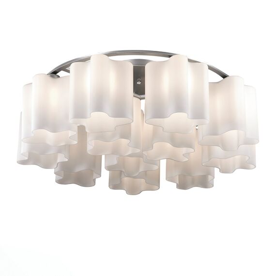 SL116.052.12 Люстра потолочная ST-Luce Серебристый/Белый E27 12*60W (из 2-х коробок) ONDE, изображение 3