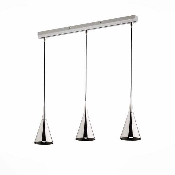 SL874.103.03 Люстра подвесная ST-Luce Хром/Хром E27 3*40W GOCCE, изображение 3