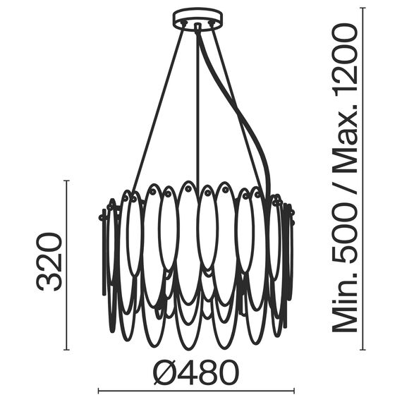 Подвесной светильник Freya FR5217PL-05FG, изображение 8