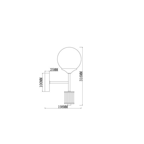 Настенный светильник (бра) Freya FR5185WL-01BS, изображение 11