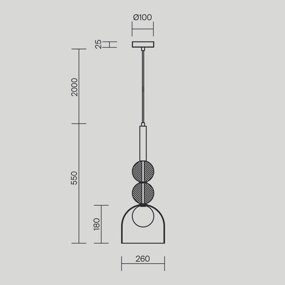 Подвесной светильник Freya FR5482PL-01BS, изображение 2