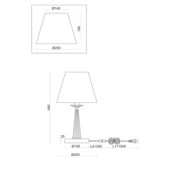 Настольный светильник Freya FR2027TL-01BS, изображение 2