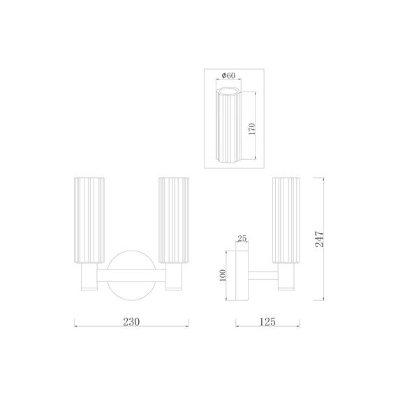 Настенный светильник (бра) Freya FR5167WL-02BS, изображение 4