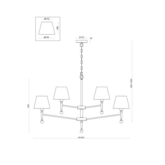 Подвесной светильник Freya FR5190PL-12BS, изображение 2