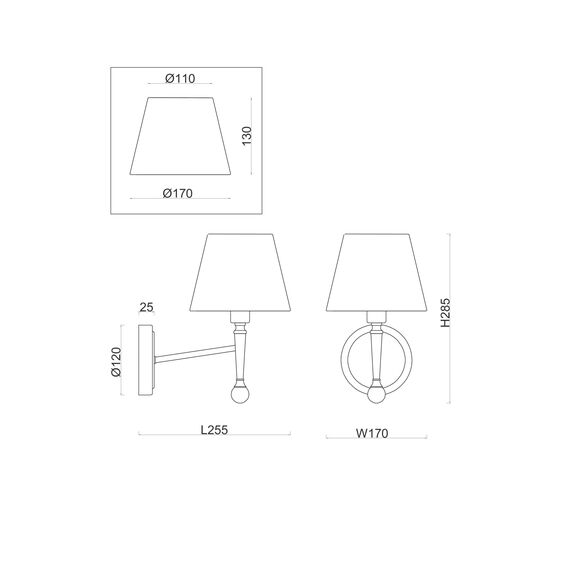 Настенный светильник (бра) Freya FR5190WL-01BS1, изображение 6