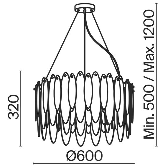 Подвесной светильник Freya FR5217PL-08FG, изображение 7