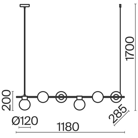 Подвесной светильник Freya FR5232PL-06B, изображение 5