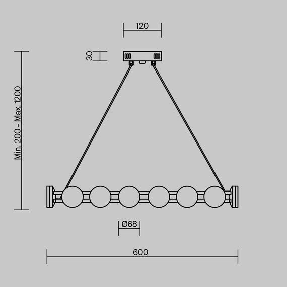 Подвесной светильник Freya FR6180PL-L32B, изображение 4