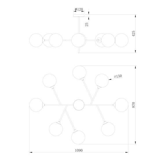 Люстра Freya FR5115PL-08BZ, изображение 2