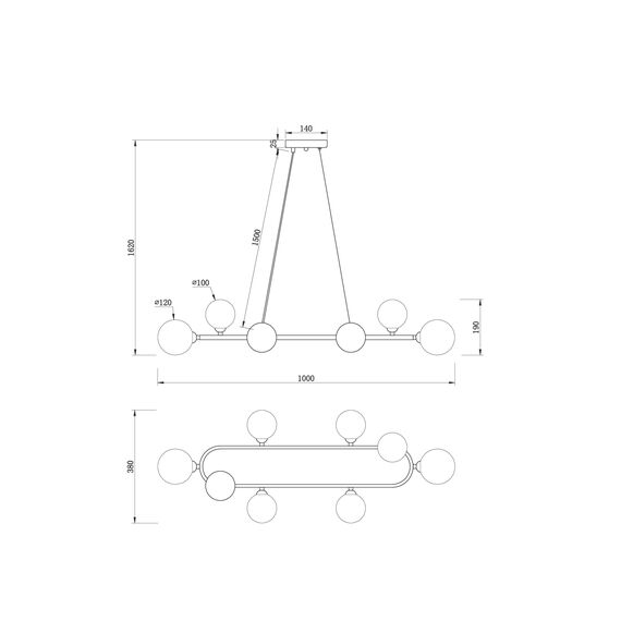 Подвесной светильник Freya FR5222PL-08B, изображение 8