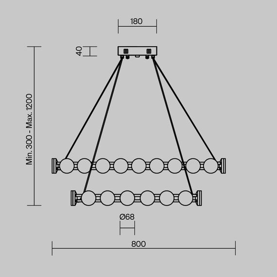 Подвесной светильник Freya FR6180PL-L70B, изображение 4