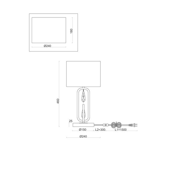 Настольный светильник Freya FR1007TL-01BS, изображение 2