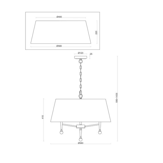 Подвесной светильник Freya FR5190PL-05BS3, изображение 4