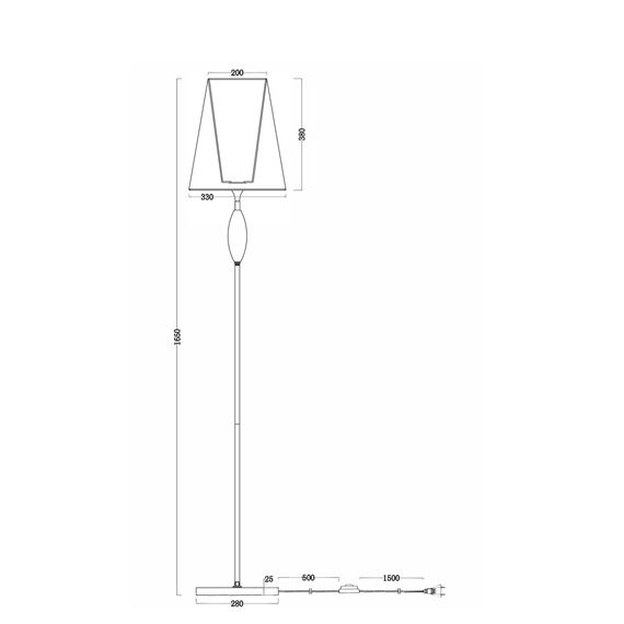 Напольный светильник (торшер) Freya FR2022FL-01CH, изображение 2