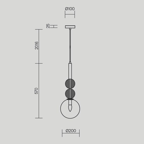 Подвесной светильник Freya FR5482PL-01BS2, изображение 2