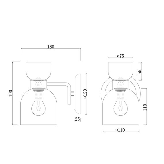 Настенный светильник (бра) Freya FR5094WL-01G, изображение 3