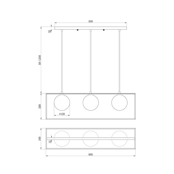 Подвесной светильник Freya FR5113PL-03G, изображение 3
