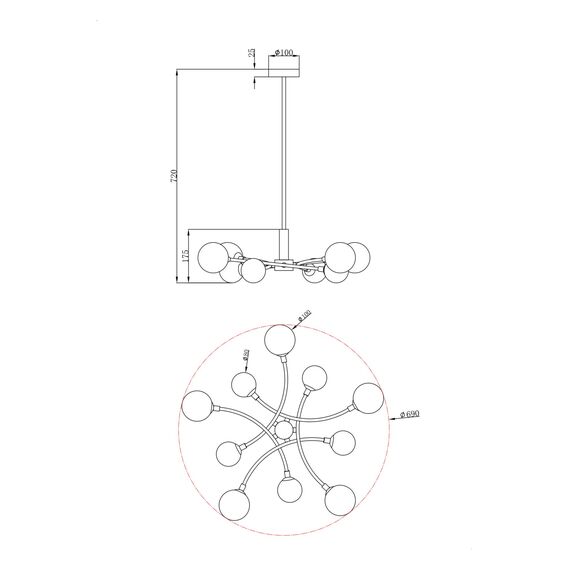 Люстра Freya FR5116PL-10BS, изображение 2