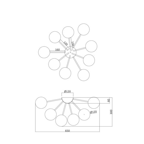 Потолочный светильник Freya FR5120CL-09G, изображение 2