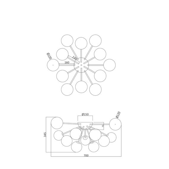Потолочный светильник Freya FR5120CL-12G, изображение 2