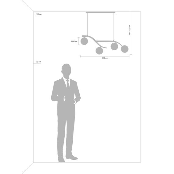 Подвесной светильник Freya FR8014PL-04BS, изображение 6