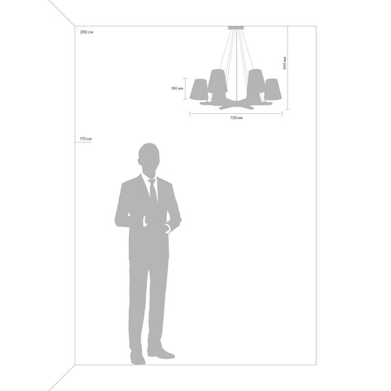 Подвесной светильник Freya FR8019PL-06W, изображение 8