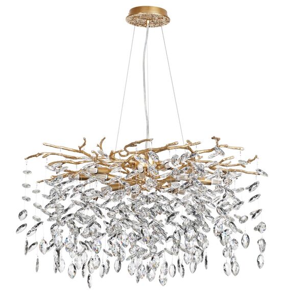 4969/10 HALL ODL24 633 античн.бронза/алюмин./хрусталь Люстра G9 10*40W DELICA