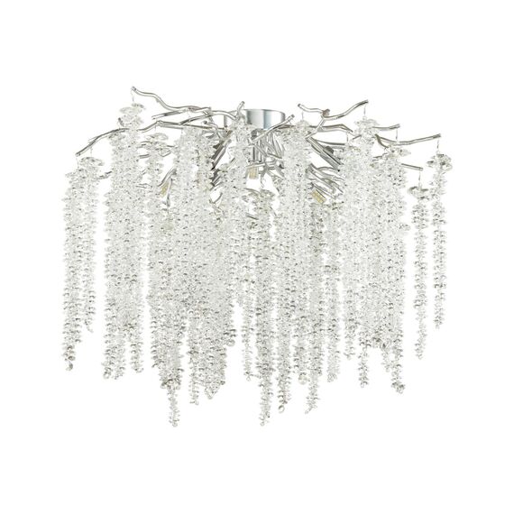 5004/8C HALL ODL23 637 серебристый/прозрачный металл/хрусталь Люстра потолочная G9 8*40W BANCHE