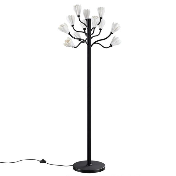 5090/12F MODERN ODL25 561 черный матовый/белый/фарфор Торшер G4 LED 12*5W GARDI