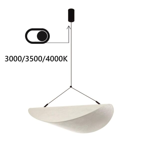 7067/36L L-VISION ODL25 239 Подвесной светильник металл/нетканный шелк/черн IP20 LED 30W 3000/3500/4000K 220V SILK