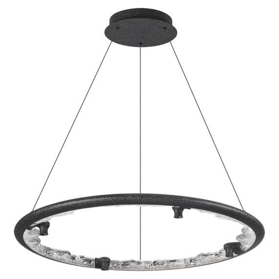 7001/55L HIGHTECH ODL25 253 Подвесной светильник черный ice crack/акрил разд. Вкл. с ПДУ IP20 LED 55W 1873Лм 3000/4000/5700K CRI > 90 CAYON