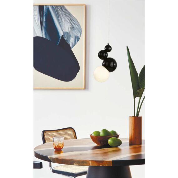 6566/1A MODERNI LN25 118 черный/белый матовый/металл/стекло Подвес E27 1*40W 220V BLASEN, изображение 3