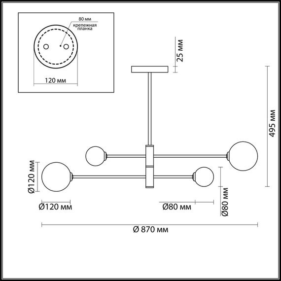 4418/4C MODERNI LN19 114 золотой Люстра на штанге G9 4*40W 220V ESTELLE, изображение 2