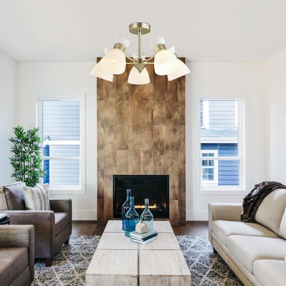 4535/5C COMFI LN21 80 матовое золото Люстра потолочная E27 5*60W 220V WILMA, изображение 3