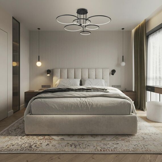 6506/99CL LEDIO LN23 229 чёрный Люстра потолочная LED 156W 3000-6000K 9899Лм 220V URSULA, изображение 3