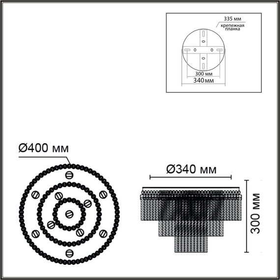 6576/11CR CLASSI LN24 черный/прозрачный/металл/стекло Люстра потолочная G9 11*20W 220V SPIRALS, изображение 2