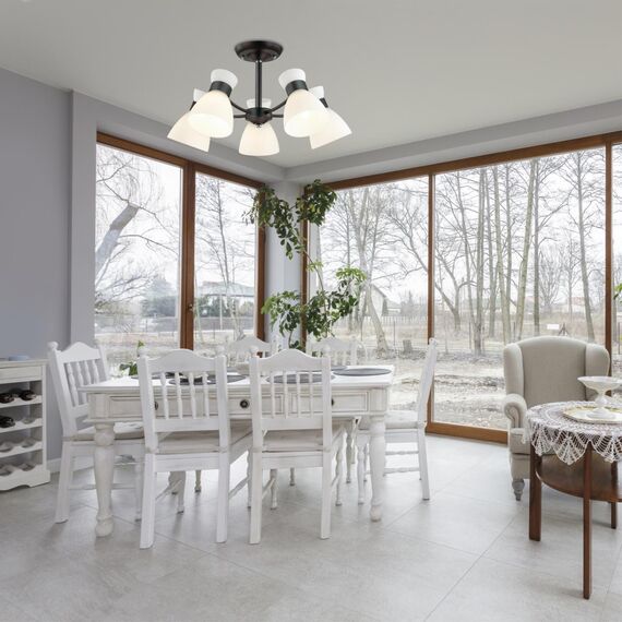 4534/5C COMFI LN21 82 черный Люстра потолочная E27 5*60W 220V WILMA, изображение 3