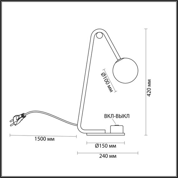 6500/1T MODERNI LN23 000 чёрный, бронза Настольная лампа G9 5W 220V DEXTER, изображение 2