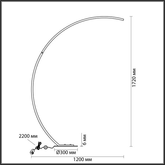 5676/21FL LEDIO LN23 371 чёрный Торшер LED 21W 3000-6000K 820Лм 220V WES, изображение 2