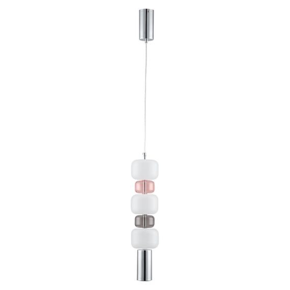 6505/1A SUSPENTIONI LN23 303 хром, розовый, белый Подвес GU10 50W 220V VERONA