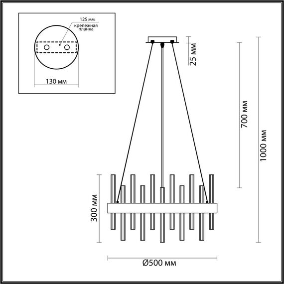 5272/5 MODERNI LN23 151 черный Люстра E14 5*40W 220V MITSUKO, изображение 2