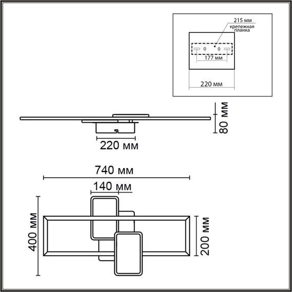6575/80CL LEDIO LN24 черный, золотая патина/черный, золотая патина/металл/акрил, металл Потолочный светильник LED 80W 220V GOLDY, изображение 2