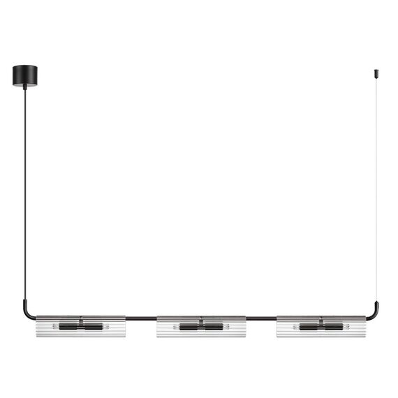 6561/6 SUSPENTIONI LN25 241  черный/прозрачный/металл/стекло Подвес G9 6*20W 220V TORONTO