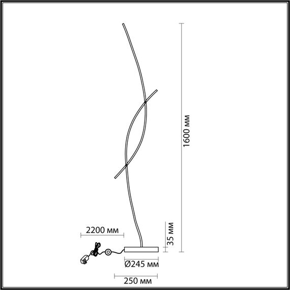 5693/24FL LEDIO LN23 372 чёрный Торшер LED 24W 3000-6000K 4600Лм 220V NYX, изображение 2