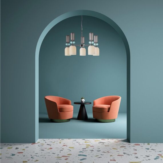 5235/5 MODERNI LN23 101 хром Люстра E27 5*40W 220V GILLIAN, изображение 3