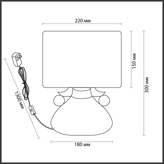 5668/1T MODERNI LN23 373 серый, коричневый Настольная лампа E27 40W 220V JUNIA, изображение 2