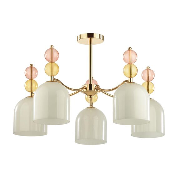 4589/5C MODERNI LN22 97 золотой Люстра потолочная E27 5*40W 220V GILLIAN