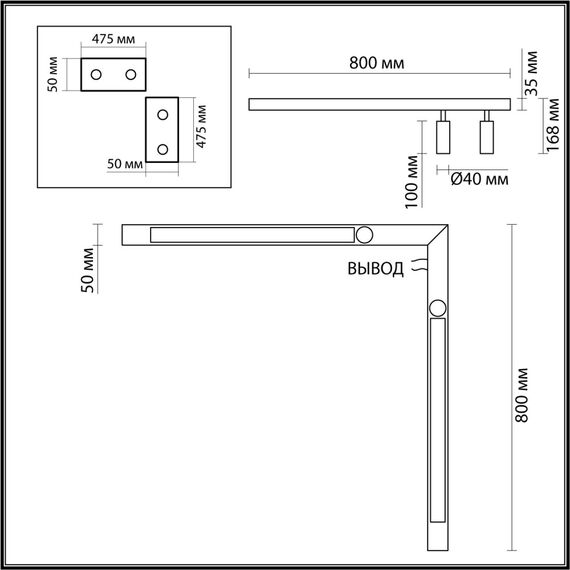 5690/19CL LEDIO LN23 053 чёрный Потолочный светильник LED 19W 3000K 1100Лм 220V HAWK, изображение 2